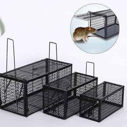 Self-locking Trap Catcher Mouse Rat Bait Mice Live Box Mice Trap Cage Household Mouse Catcher  Animal Control Hamster Iron Cage - The Nex Store