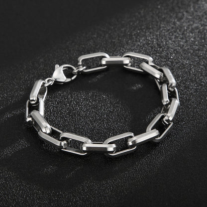 Men's Titanium Steel Bracelet Ins Niche Design Hip-hop Geometric Bracelet - The Nex Store