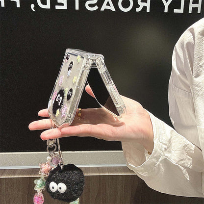 Cute Coal Ball Slim Waist Foldable Phone Case for Samsung Galaxy Z Flip 4/5/6/7 - The Nex Store