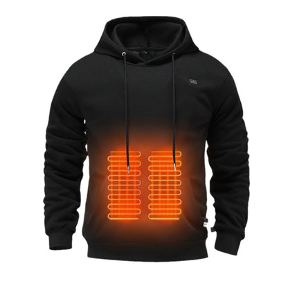 Hooded heating sweatshirt men's USB heating sweatshirt warm outdoor electric heating - The Nex Store