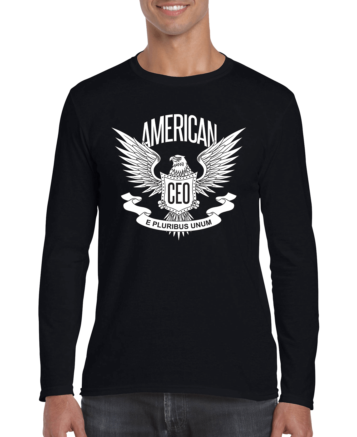 American CEO Patriotic Eagle Men's Long Sleeve Shirt - The Nex Store