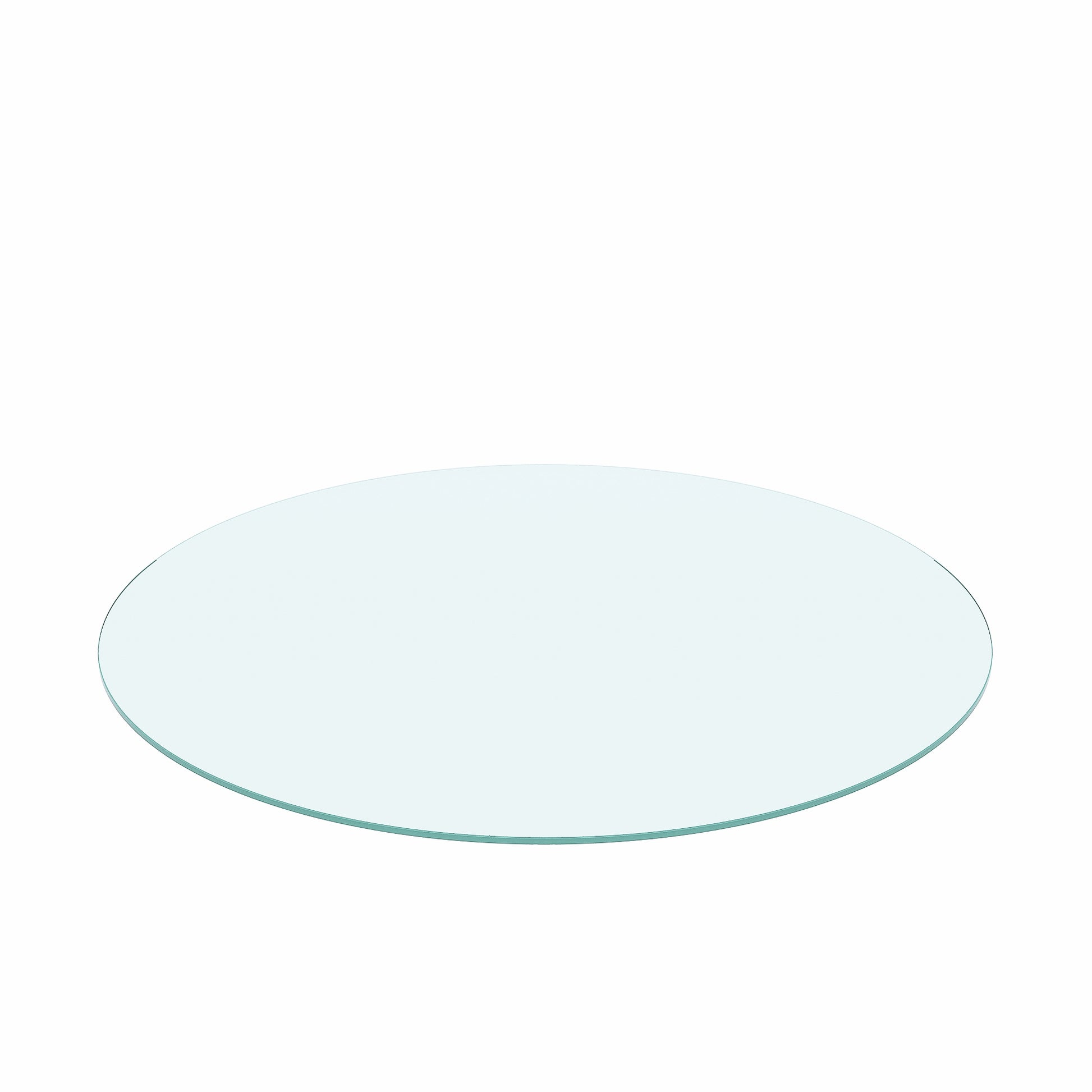 36" Inch Round Tempered Glass Table Top Clear Glass 1/4" Inch Thick Flat Polished Edge - The Nex Store