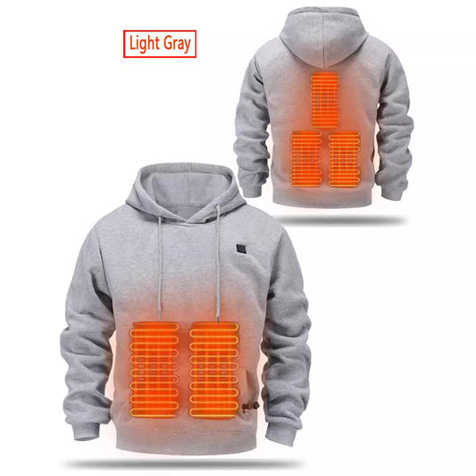 Hooded heating sweatshirt men's USB heating sweatshirt warm outdoor electric heating - The Nex Store