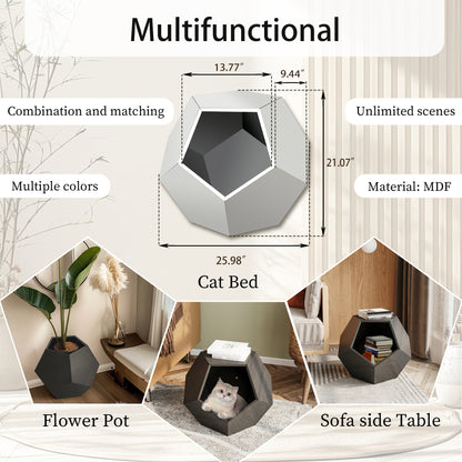 25.98'' Modern Pet Furniture Cat Litter, Sofa Side Table, Planter MDF Multifunctional Furniture, Burmese Sumac - The Nex Store