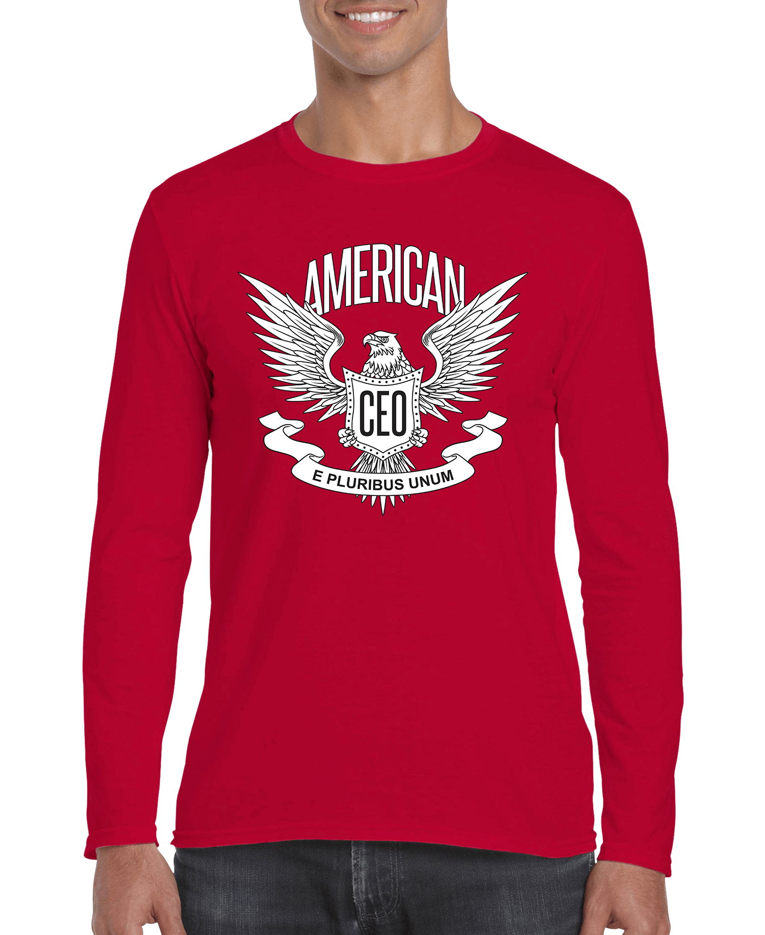 American CEO Patriotic Eagle Men's Long Sleeve Shirt - The Nex Store