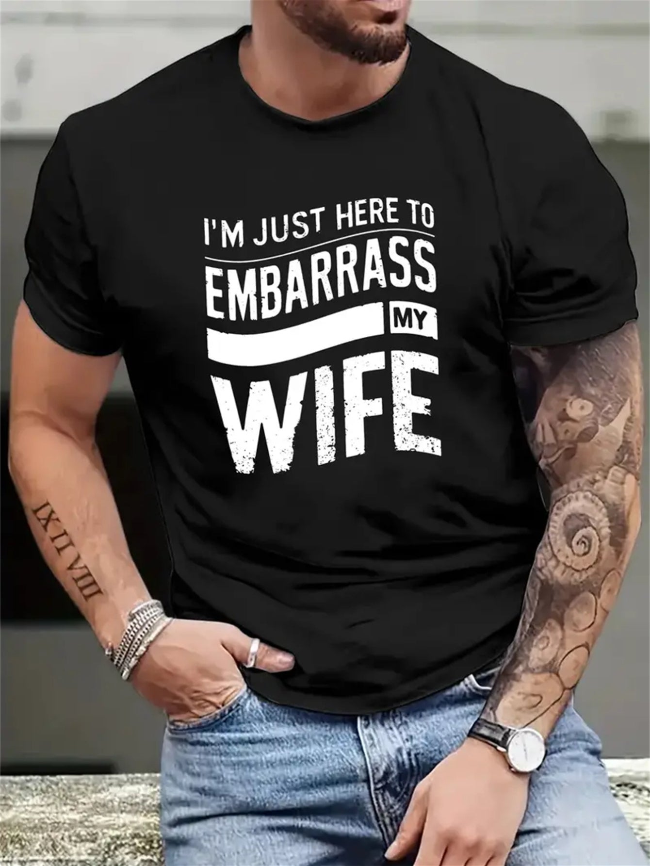 Men's Patterned Printed T-shirt, Summer Casual Short Sleeved Plus Size T-shirt - The Nex Store