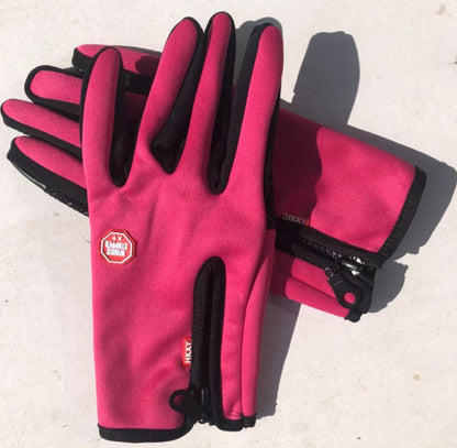 Full Finger Touch Screen Zipper Ski Gloves - The Nex Store