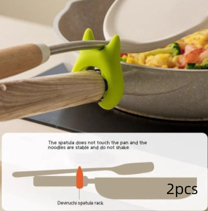 Multifunctional Spatula Holder Silicone Anti-overflow Spoon Holder Cooking Pot Anti-scalding Clip Kitchen Gadgets - The Nex Store