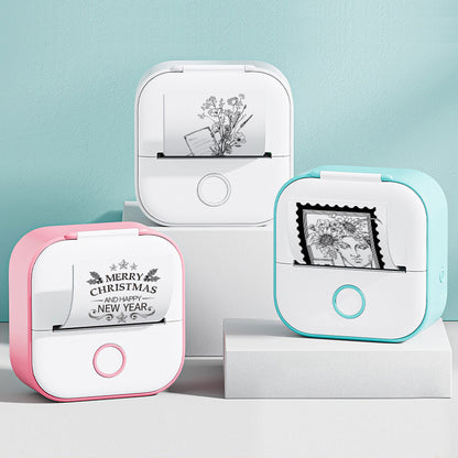 Portable Mini Thermal Label Printer Home Photo Printer Student Wrong Question Printer Bluetooth-compatible Mini Label Printer Price Tag - The Nex Store