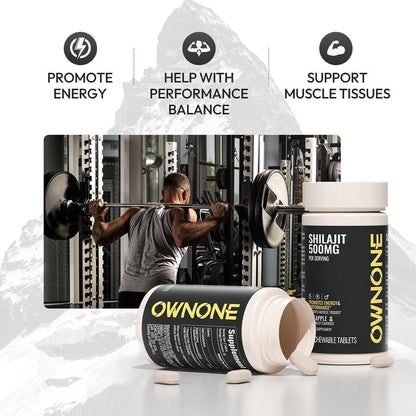 OWNONE SHILAJIT Chewable Tablets 15000MG High Content For Muscle,Energy,Strength Athletic Performance Support Pineapple Flavor 60 Tablets - The Nex Store