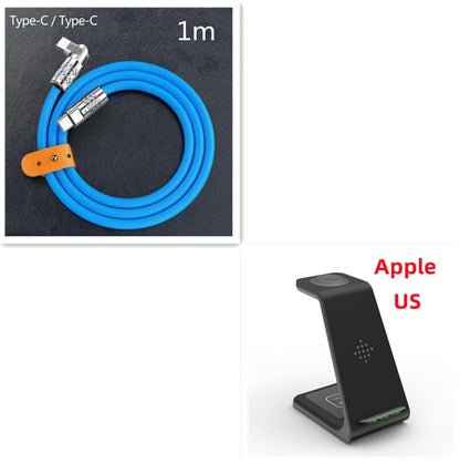 3 In 1 Fast Charging Station Wireless Charger Stand Wireless Quick Charge Dock For Phone Holder - The Nex Store