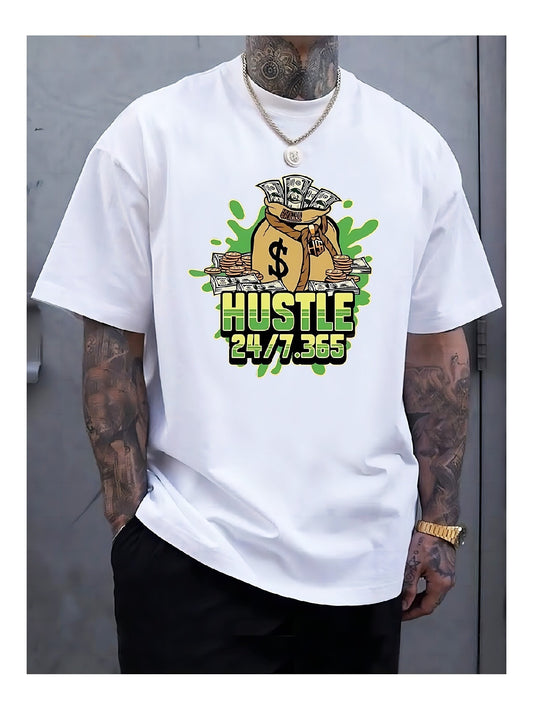 White Tshirt Men Trendy Print Loose Casual Summer Fashion Personality Street HipHop Brand - The Nex Store
