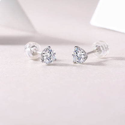 Freeze Frame Luxury Fashion Diamond Earrings Stud Set With Mosan Diamond Silver Jewelry - The Nex Store