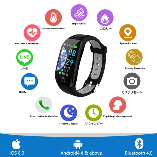 Color Screen F21 Smart Bracelet Monitor Sleep - The Nex Store