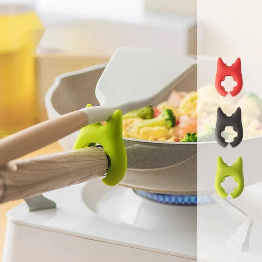 Multifunctional Spatula Holder Silicone Anti-overflow Spoon Holder Cooking Pot Anti-scalding Clip Kitchen Gadgets - The Nex Store