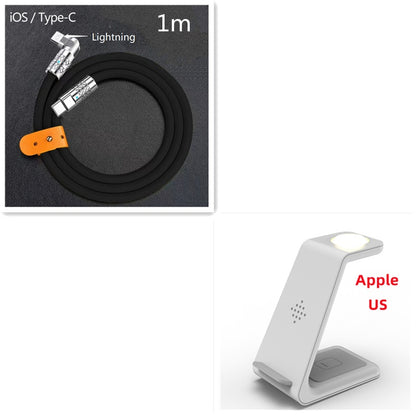 3 In 1 Fast Charging Station Wireless Charger Stand Wireless Quick Charge Dock For Phone Holder - The Nex Store