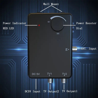 Adjustable TV Antenna Amplifier - Precise Adjustment, Fast Signal Enhancement, Adaptation To A Variety Of TVs, Simple Operation - The Nex Store