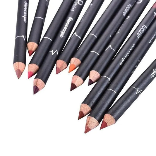 12Pcs Women Waterproof Lipstick Long Lasting Matte Lip Liner Pencil Lip Pen Set - The Nex Store