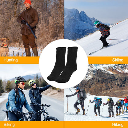 3 Color Options -- 3 Pairs Men Warm Wool Socks Soft Cozy Winter Thermal Socks For Men Thick Heat-Trapping Moisture Wicking Socks Indoor Outdoor - The Nex Store