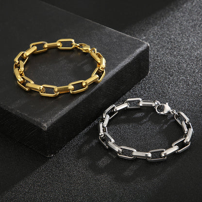 Men's Titanium Steel Bracelet Ins Niche Design Hip-hop Geometric Bracelet - The Nex Store