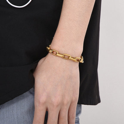 Men's Titanium Steel Bracelet Ins Niche Design Hip-hop Geometric Bracelet - The Nex Store