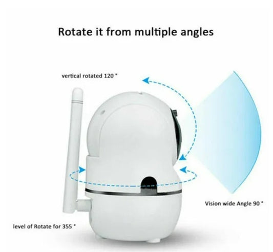 1080P WiFi Wireless Indoor Home Security Camera Night Vision Baby Pet Monitor - The Nex Store